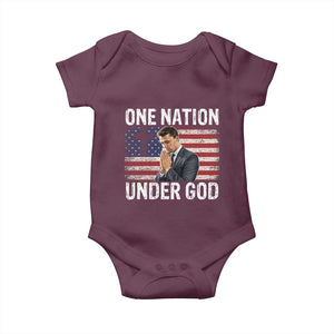 Charlie Kirk Christian Baby Onesie One Nation Under God Patriotic Faith TS14 Maroon Print Your Wear