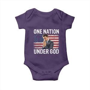 Charlie Kirk Christian Baby Onesie One Nation Under God Patriotic Faith TS14 Purple Print Your Wear
