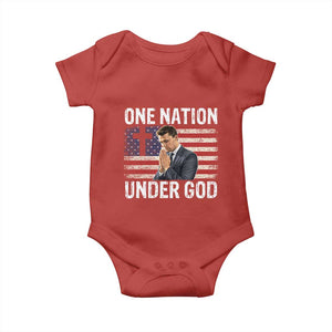 Charlie Kirk Christian Baby Onesie One Nation Under God Patriotic Faith TS14 Red Print Your Wear