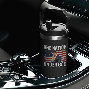 Charlie Kirk Christian Flip Straw Tumbler One Nation Under God Patriotic Faith TS14 Print Your Wear