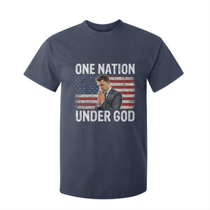 Charlie Kirk Christian T Shirt For Kid One Nation Under God Patriotic Faith TS14 Navy Print Your Wear
