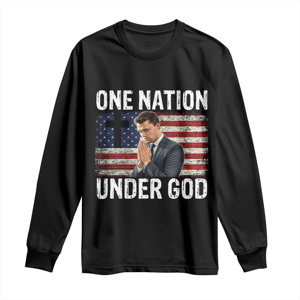 Charlie Kirk Christian Long Sleeve Shirt One Nation Under God Patriotic Faith TS14 Black Print Your Wear
