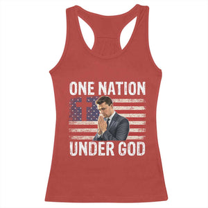 Charlie Kirk Christian Racerback Tank Top One Nation Under God Patriotic Faith TS14 Red Print Your Wear