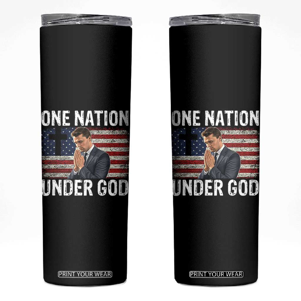 Charlie Kirk Christian Skinny Tumbler One Nation Under God Patriotic Faith TS14 Black Print Your Wear