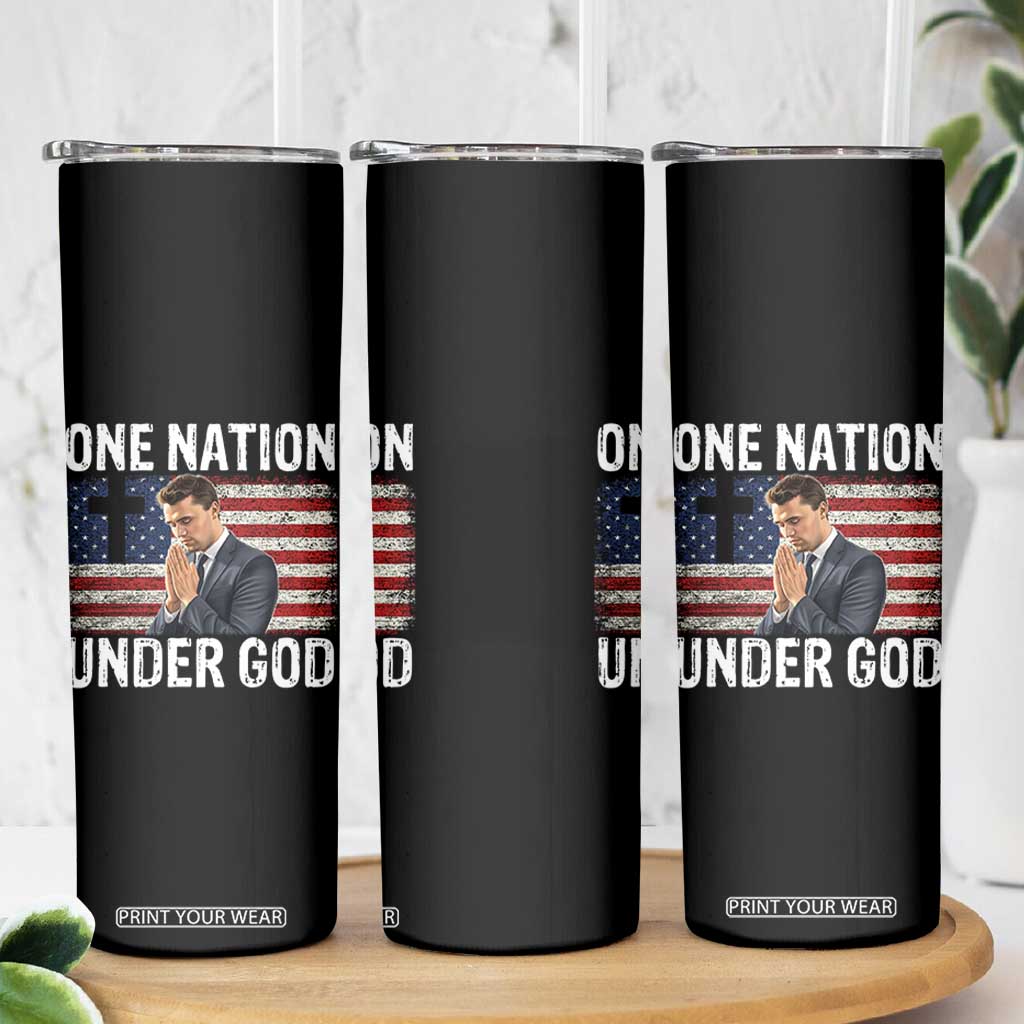 Charlie Kirk Christian Skinny Tumbler One Nation Under God Patriotic Faith TS14 Print Your Wear