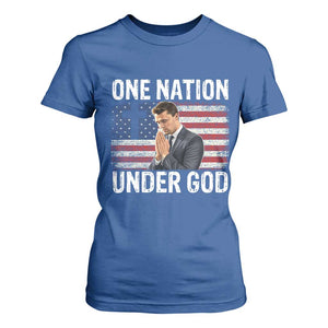 Charlie Kirk Christian T Shirt For Women One Nation Under God Patriotic Faith TS14 Royal Blue Print Your Wear
