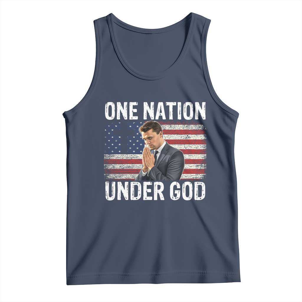 Charlie Kirk Christian Tank Top One Nation Under God Patriotic Faith TS14 Navy Print Your Wear