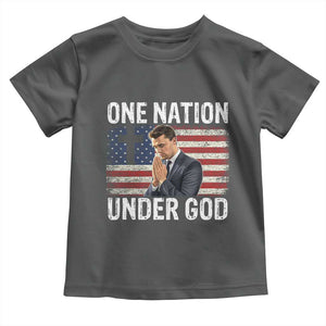 Charlie Kirk Christian Toddler T Shirt One Nation Under God Patriotic Faith TS14 Dark Heather Print Your Wear