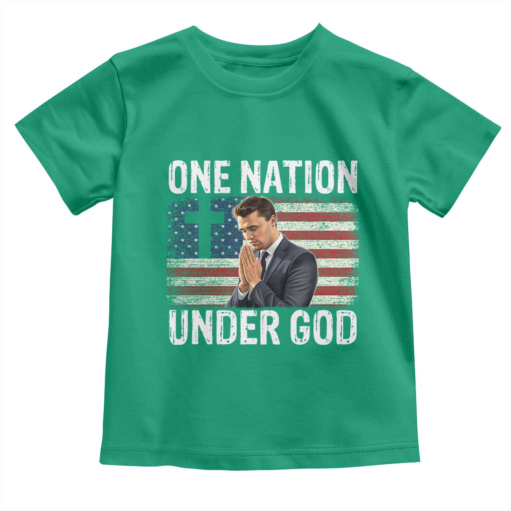 Charlie Kirk Christian Toddler T Shirt One Nation Under God Patriotic Faith TS14 Irish Green Print Your Wear