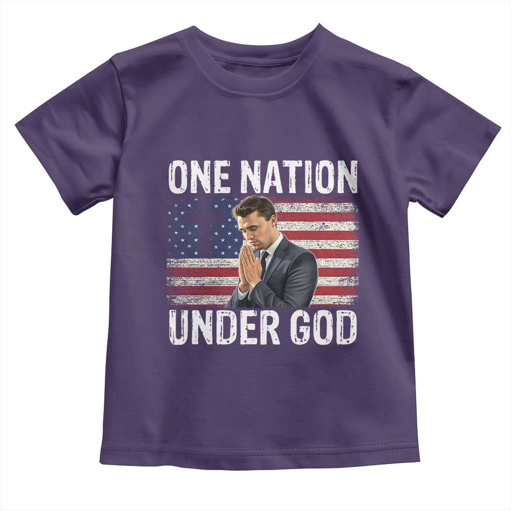 Charlie Kirk Christian Toddler T Shirt One Nation Under God Patriotic Faith TS14 Purple Print Your Wear
