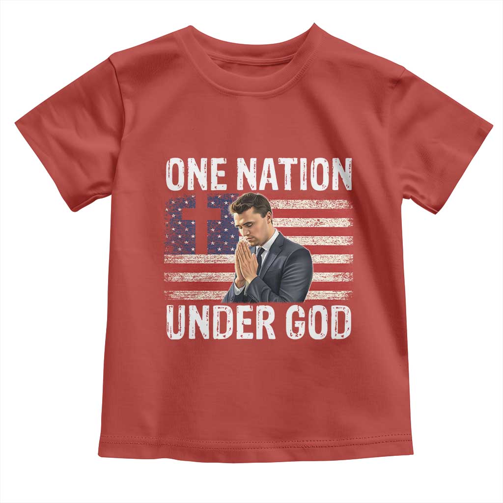 Charlie Kirk Christian Toddler T Shirt One Nation Under God Patriotic Faith TS14 Red Print Your Wear