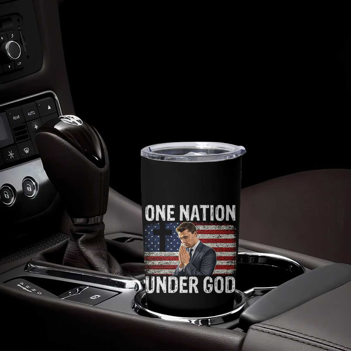 Charlie Kirk Christian Tumbler Cup One Nation Under God Patriotic Faith TS14 Print Your Wear