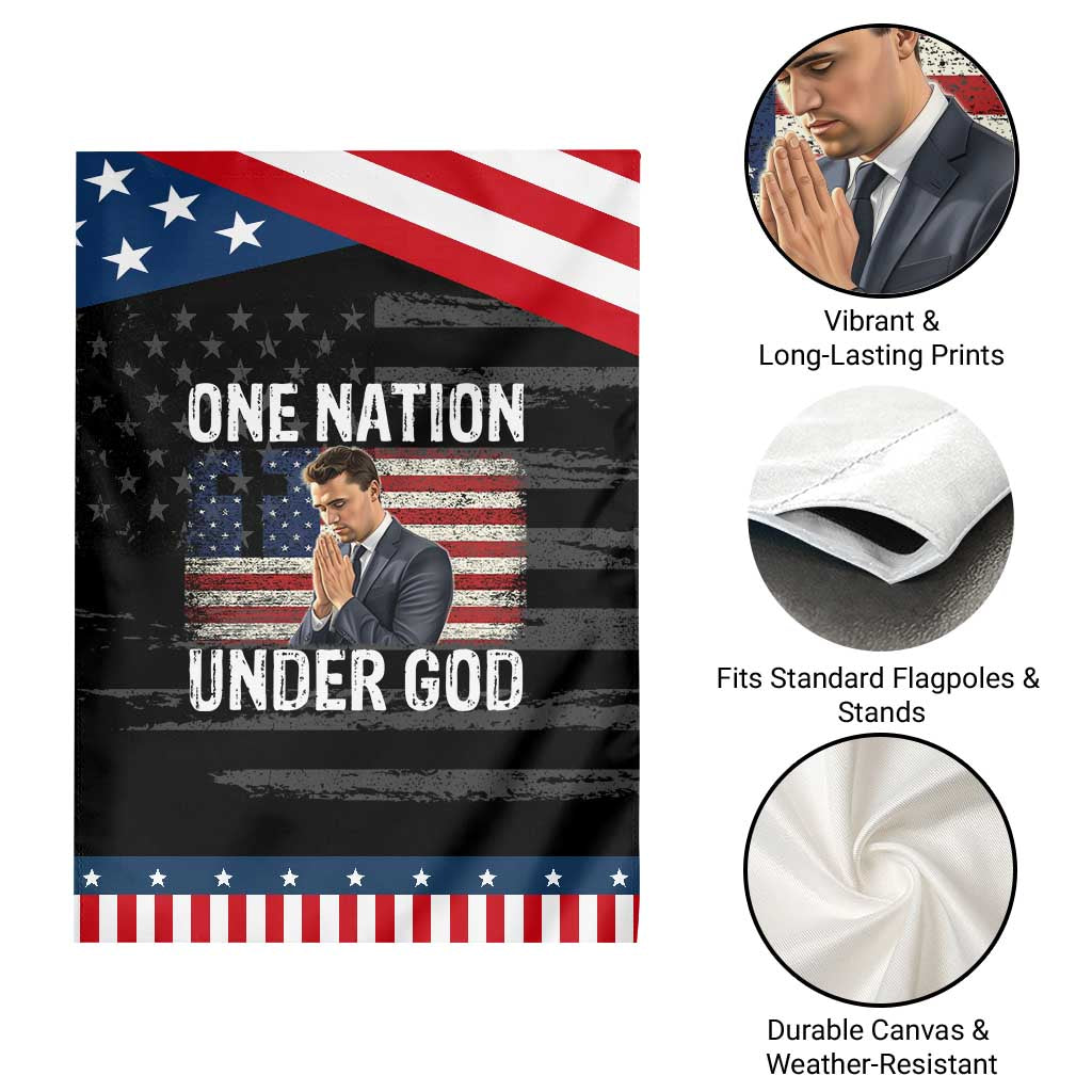 Charlie Kirk Christian Garden Flag One Nation Under God Patriotic Faith TS14 Print Your Wear
