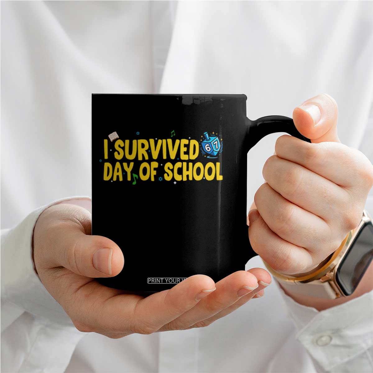 67 Six Seven Meme Coffee Mug Funny Hanukkah School Days TS14 Print Your Wear