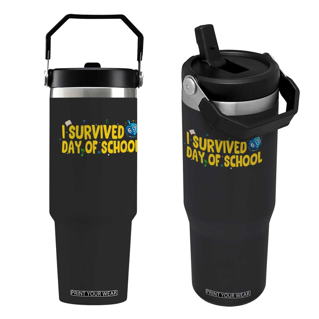 67 Six Seven Meme Flip Straw Tumbler Funny Hanukkah School Days TS14 One Size: 30 oz Black Print Your Wear