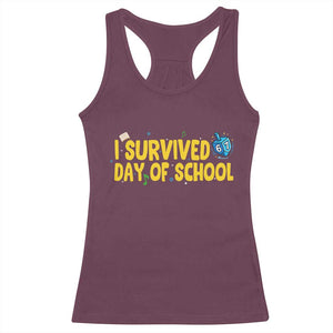 67 Six Seven Meme Racerback Tank Top Funny Hanukkah School Days TS14 Maroon Print Your Wear