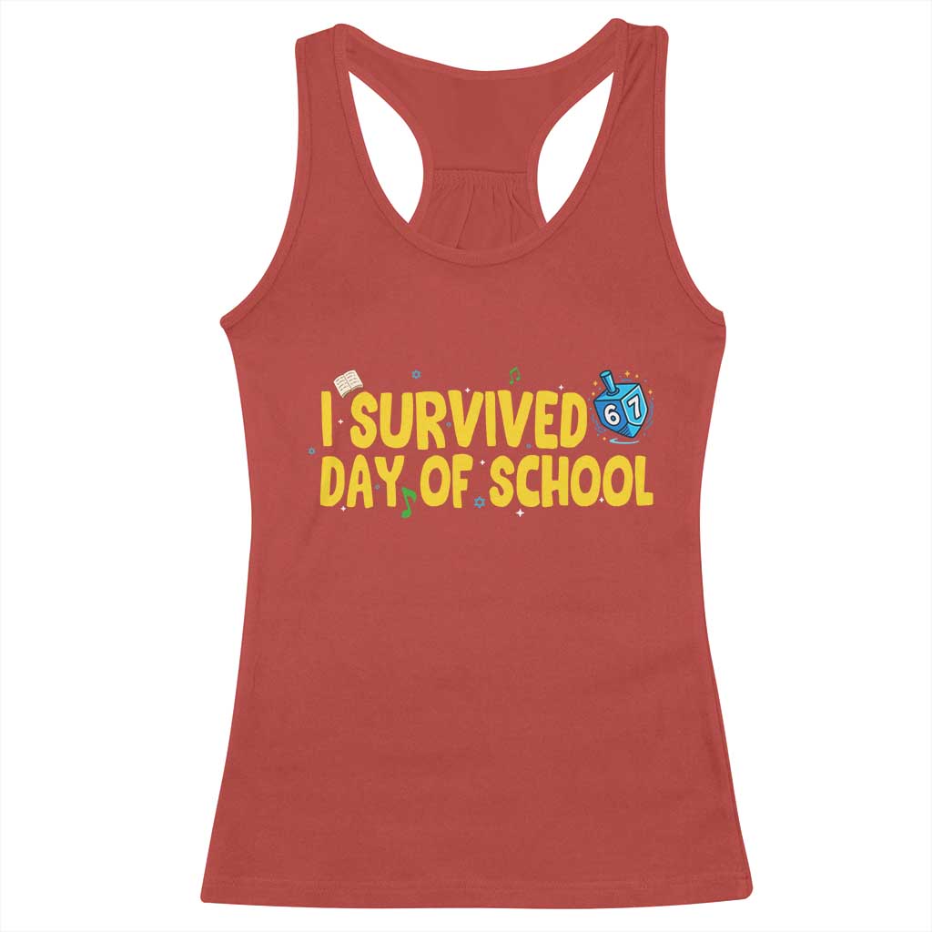 67 Six Seven Meme Racerback Tank Top Funny Hanukkah School Days TS14 Red Print Your Wear