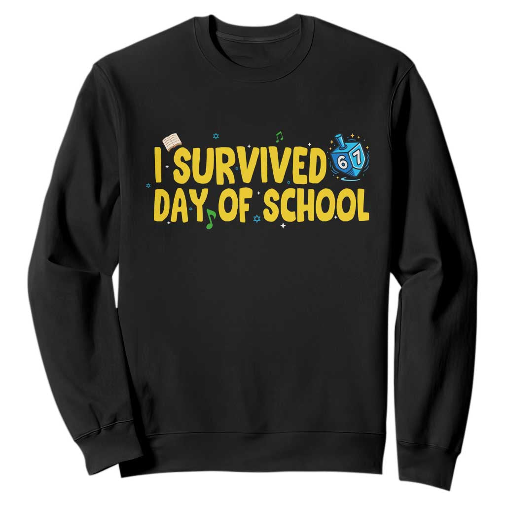 67 Six Seven Meme Sweatshirt Funny Hanukkah School Days TS14 Black Print Your Wear