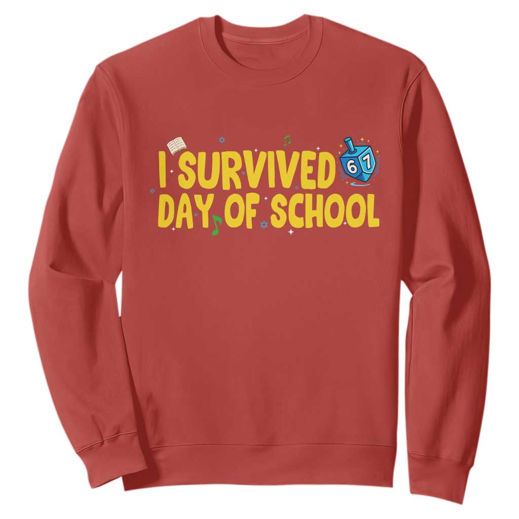 67 Six Seven Meme Sweatshirt Funny Hanukkah School Days TS14 Red Print Your Wear