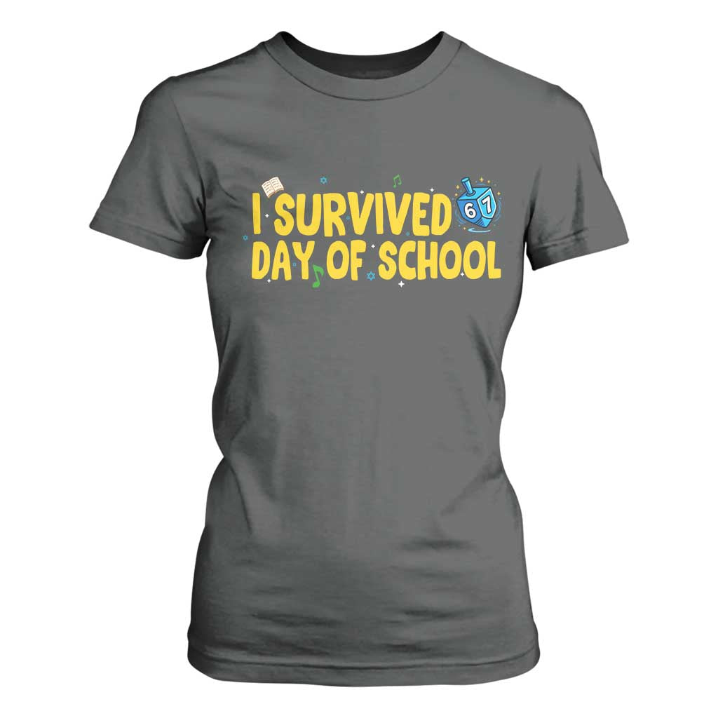 67 Six Seven Meme T Shirt For Women Funny Hanukkah School Days TS14 Dark Heather Print Your Wear