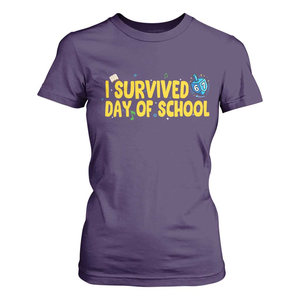 67 Six Seven Meme T Shirt For Women Funny Hanukkah School Days TS14 Purple Print Your Wear