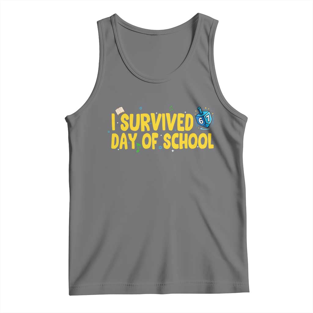 67 Six Seven Meme Tank Top Funny Hanukkah School Days TS14 Black Heather Print Your Wear