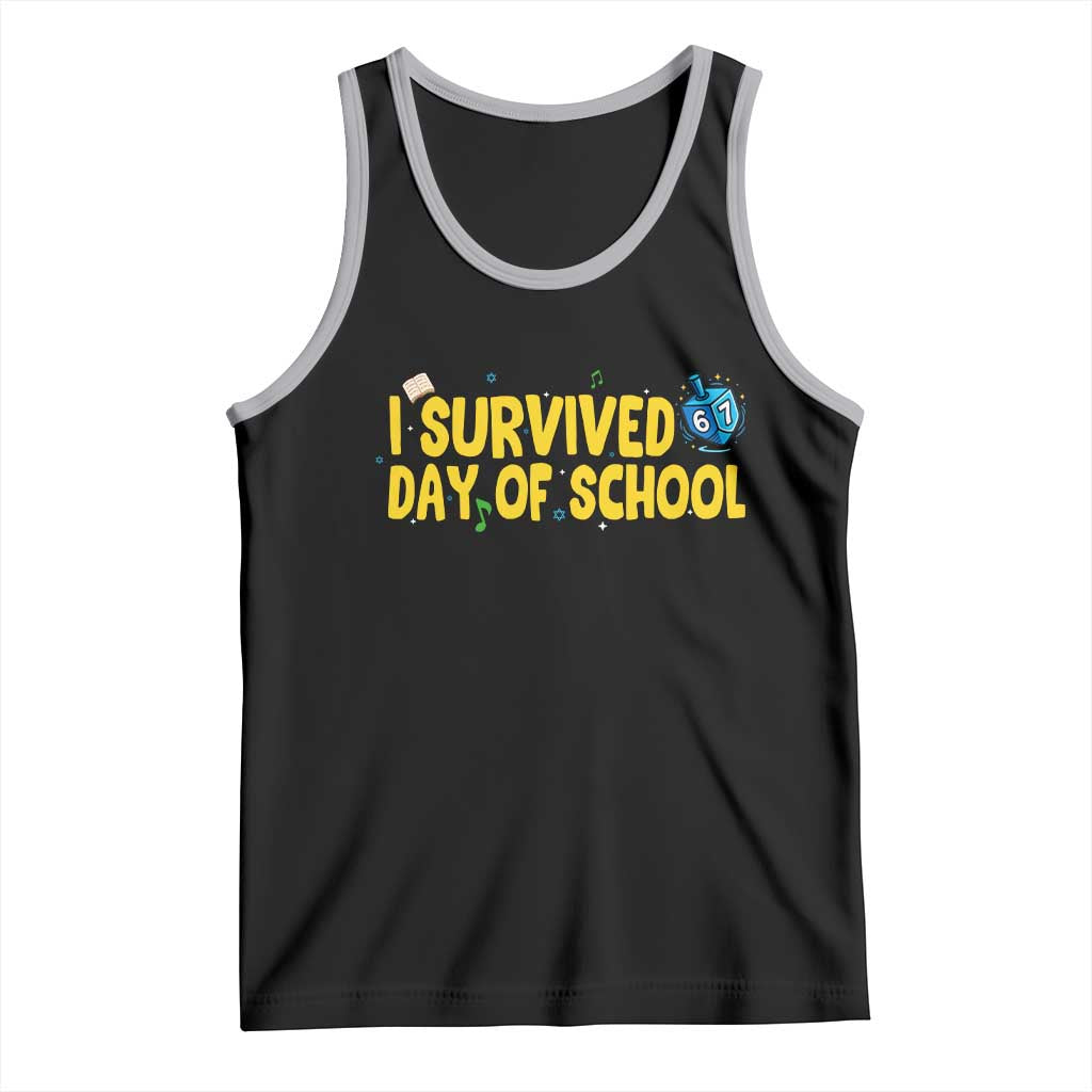 67 Six Seven Meme Tank Top Funny Hanukkah School Days TS14 Black Athletic Heather Print Your Wear