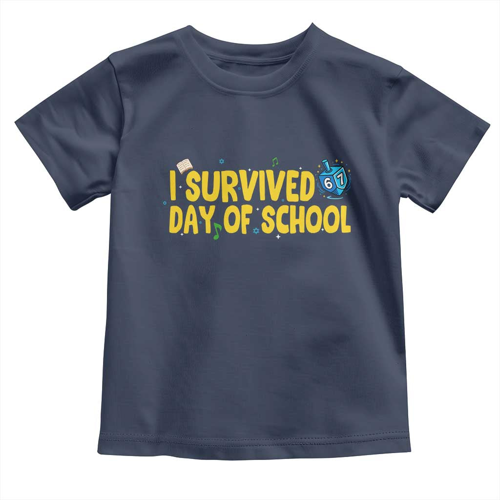 67 Six Seven Meme Toddler T Shirt Funny Hanukkah School Days TS14 Navy Print Your Wear