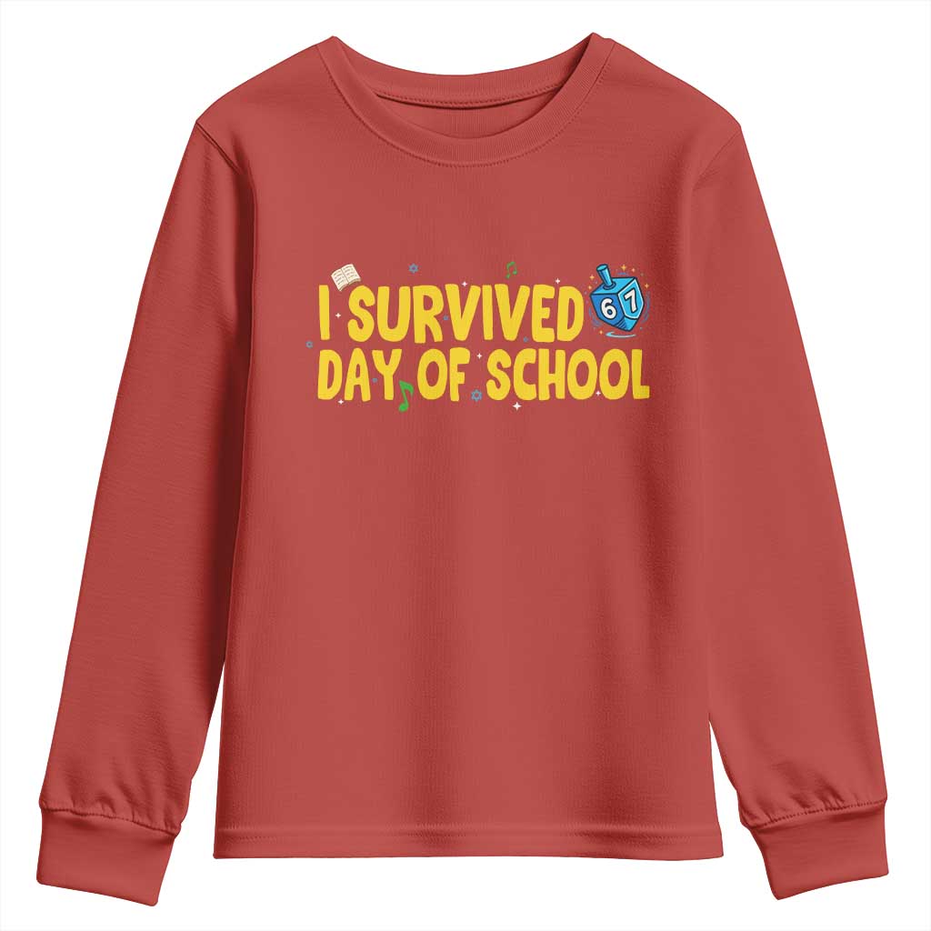67 Six Seven Meme Youth Sweatshirt Funny Hanukkah School Days TS14 Red Print Your Wear