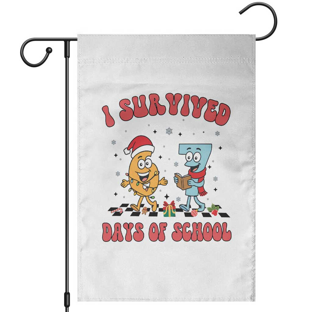 67 Six Seven Christmas Meme Garden Flag I Survived Days Of School TS14 White Print Your Wear