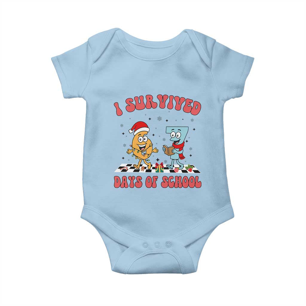 67 Six Seven Christmas Meme Baby Onesie I Survived Days Of School TS14 Light Blue Print Your Wear