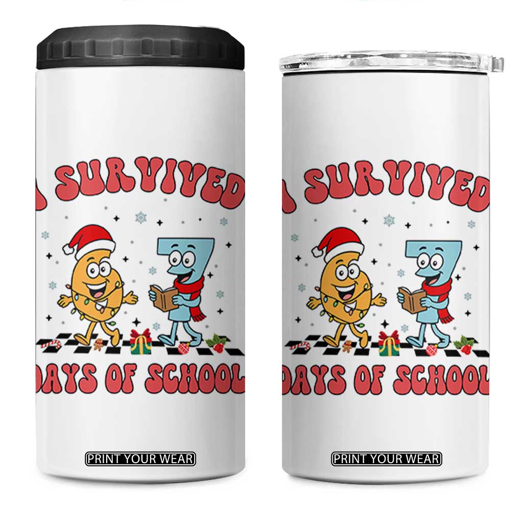 67 Six Seven Christmas Meme 4 in 1 Can Cooler Tumbler I Survived Days Of School TS14 One Size: 16 oz White Print Your Wear