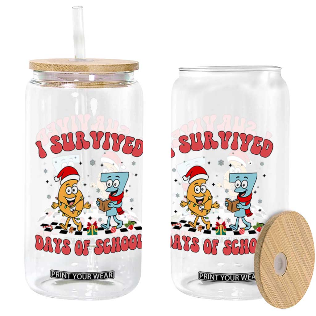 67 Six Seven Christmas Meme Glass Can I Survived Days Of School TS14 Print Your Wear