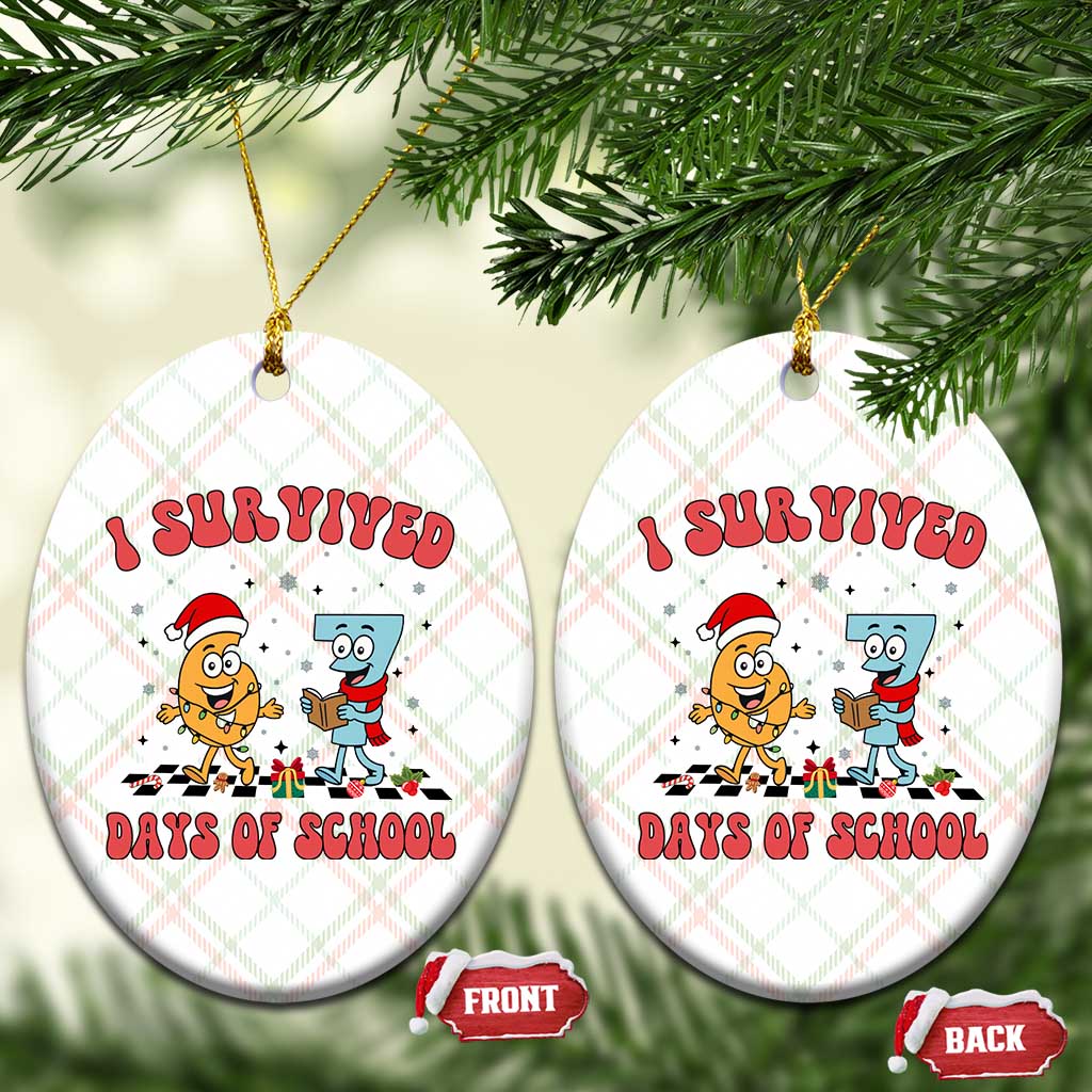 67 Six Seven Christmas Meme Ceramic Ornament I Survived Days Of School TS14 Print Your Wear