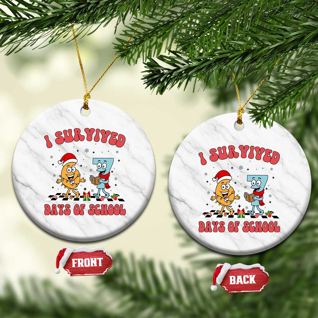 67 Six Seven Christmas Meme Ceramic Ornament I Survived Days Of School TS14 1pc White Marble Print Your Wear