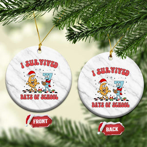 67 Six Seven Christmas Meme Ceramic Ornament I Survived Days Of School TS14 1pc White Marble Print Your Wear