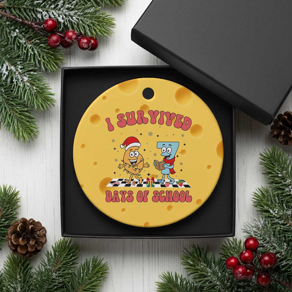 67 Six Seven Christmas Meme Ceramic Ornament I Survived Days Of School TS14 1pc Yellow Cheese Print Your Wear