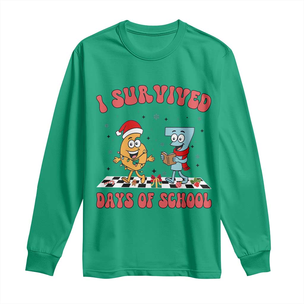 67 Six Seven Christmas Meme Long Sleeve Shirt I Survived Days Of School TS14 Irish Green Print Your Wear