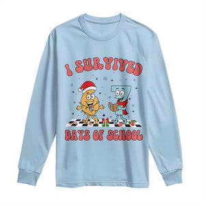 67 Six Seven Christmas Meme Long Sleeve Shirt I Survived Days Of School TS14 Light Blue Print Your Wear