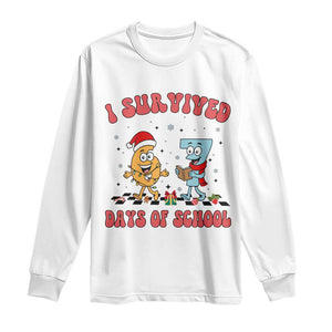 67 Six Seven Christmas Meme Long Sleeve Shirt I Survived Days Of School TS14 White Print Your Wear