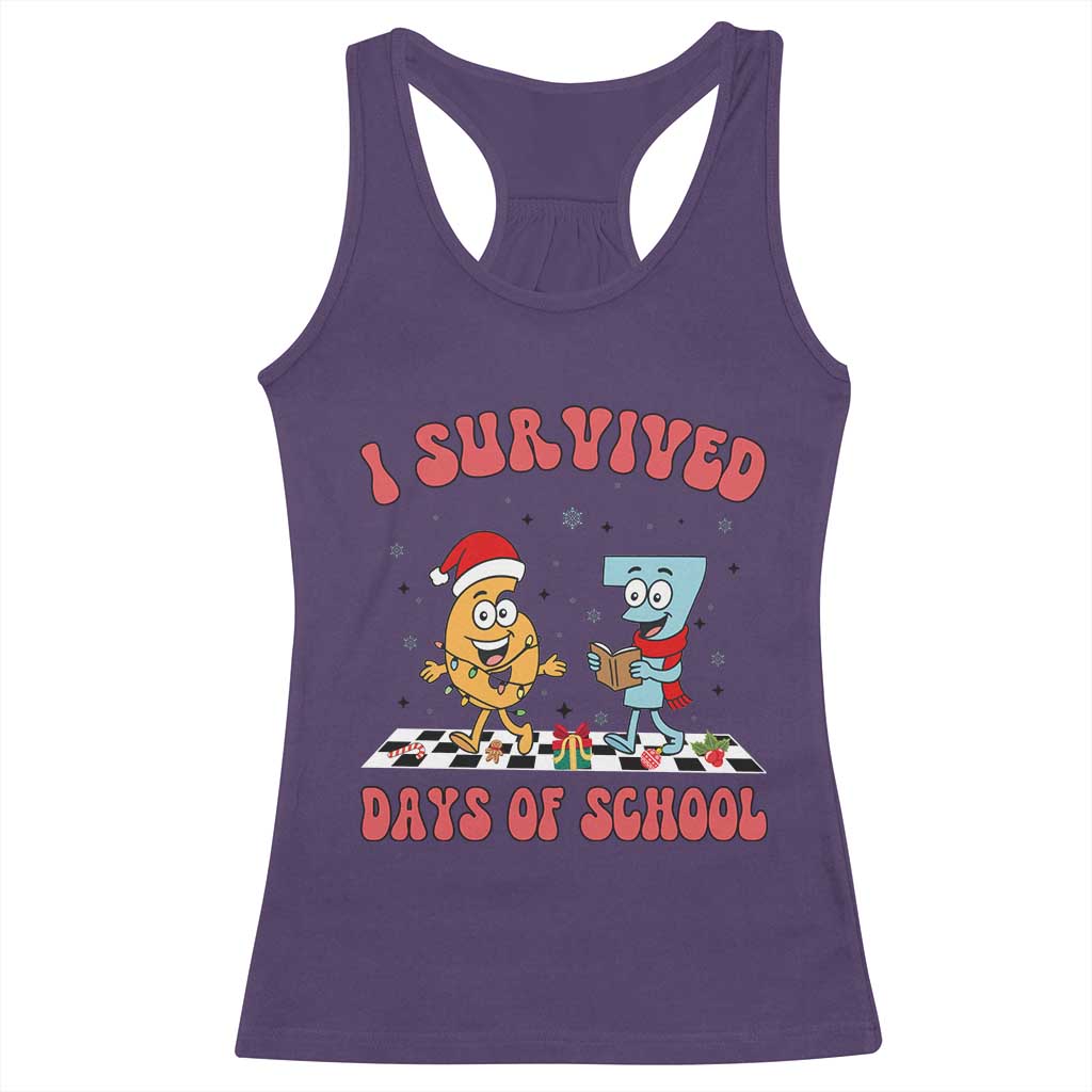 67 Six Seven Christmas Meme Racerback Tank Top I Survived Days Of School TS14 Purple Print Your Wear