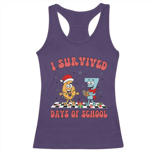 67 Six Seven Christmas Meme Racerback Tank Top I Survived Days Of School TS14 Purple Print Your Wear