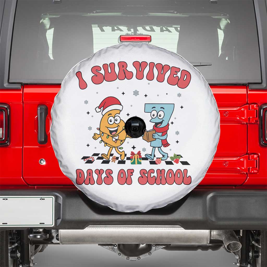 67 Six Seven Christmas Meme Spare Tire Cover I Survived Days Of School TS14 White Print Your Wear
