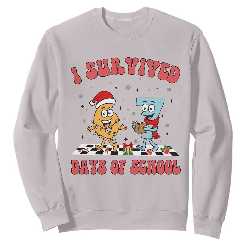 67 Six Seven Christmas Meme Sweatshirt I Survived Days Of School TS14 Ice Gray Print Your Wear