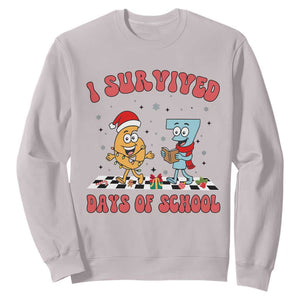 67 Six Seven Christmas Meme Sweatshirt I Survived Days Of School TS14 Ice Gray Print Your Wear