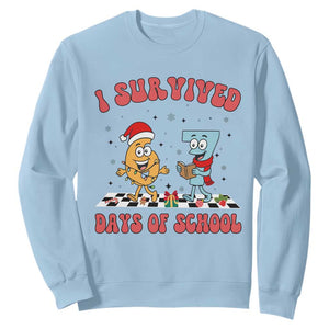 67 Six Seven Christmas Meme Sweatshirt I Survived Days Of School TS14 Light Blue Print Your Wear