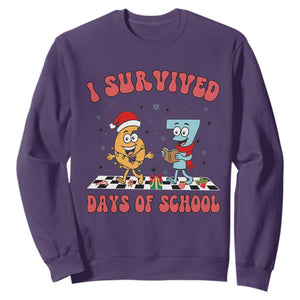 67 Six Seven Christmas Meme Sweatshirt I Survived Days Of School TS14 Purple Print Your Wear