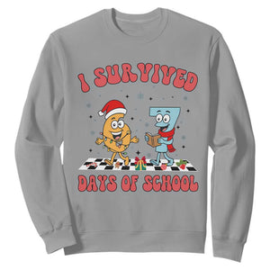 67 Six Seven Christmas Meme Sweatshirt I Survived Days Of School TS14 Sport Gray Print Your Wear