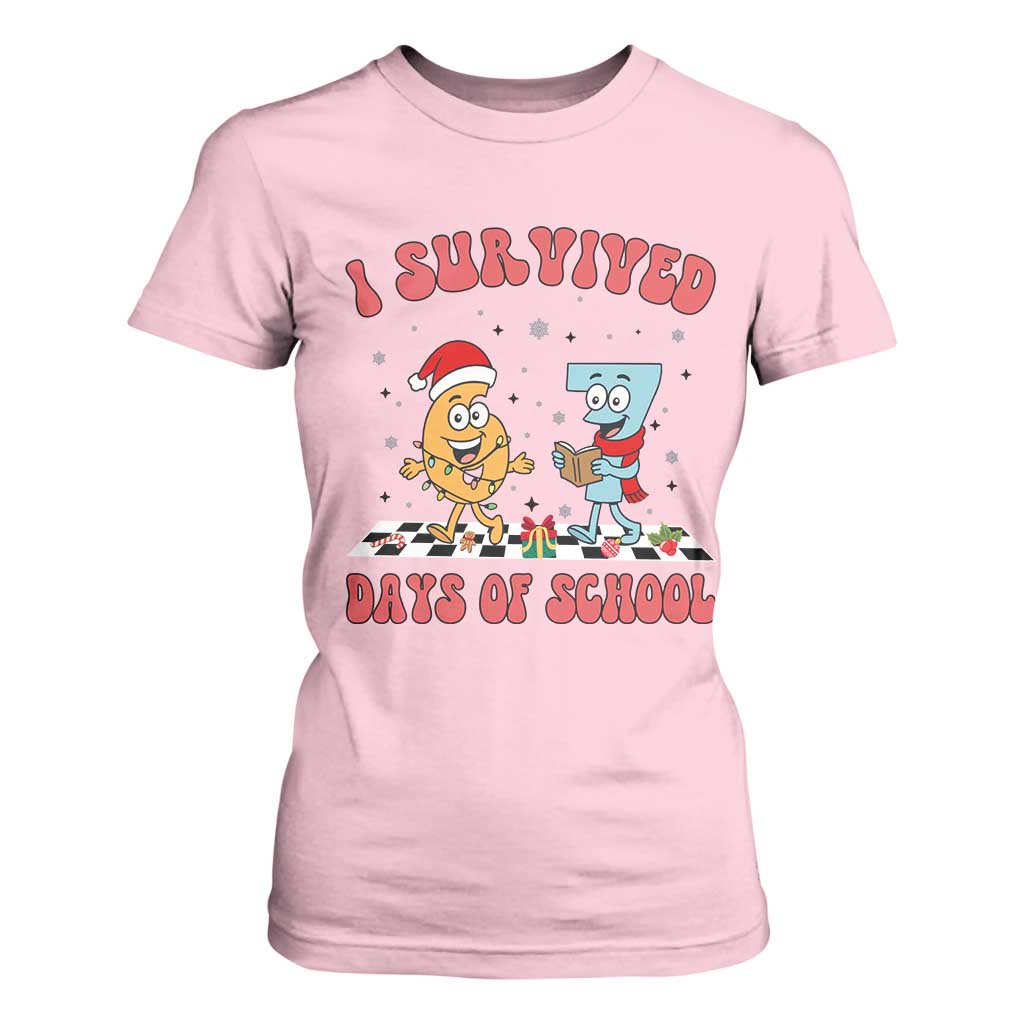 67 Six Seven Christmas Meme T Shirt For Women I Survived Days Of School TS14 Light Pink Print Your Wear