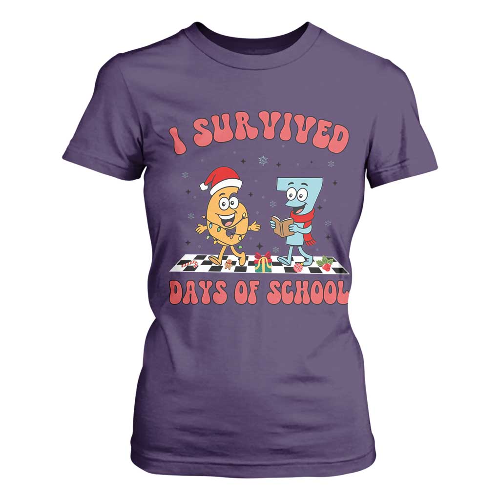 67 Six Seven Christmas Meme T Shirt For Women I Survived Days Of School TS14 Purple Print Your Wear